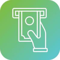 Cash Withdrawal Vector Icon Style