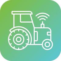 Smart Tractor Vector Icon Style