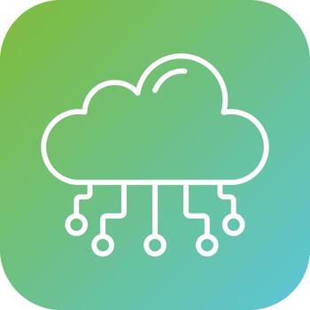 nube informática vector icono estilo