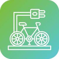 Electric Bicycle Vector Icon Style