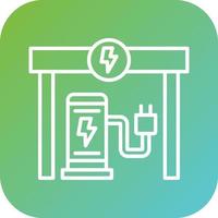 Charging Station Vector Icon Style