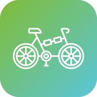 Folding Bicycle Vector Icon Style