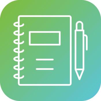 cuaderno vector icono estilo