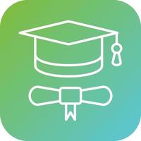 Graduation Diploma Vector Icon Style