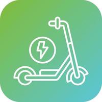 Kick Scooter Vector Icon Style