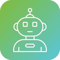 Humanoid Robot Vector Icon Style