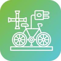 eléctrico bicicleta cubo vector icono estilo