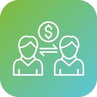 Peer to Peer Lending Vector Icon Style