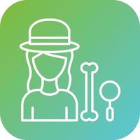 Archaeologist Female Vector Icon Style