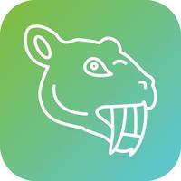 Saber Toothed Tiger Vector Icon Style