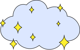 illustration de conception de nuage isolée sur fond transparent png