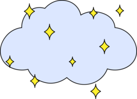 cloud design illustration isolated on transparent background png