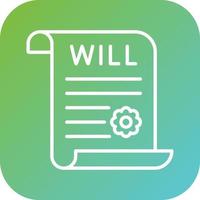 Last Will Vector Icon Style