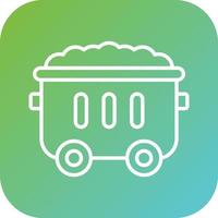 Mining Cart Vector Icon Style