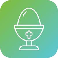 Boiled Egg Chalice Vector Icon Style