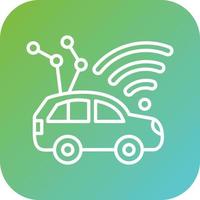 Autonomous Vehicle Vector Icon Style