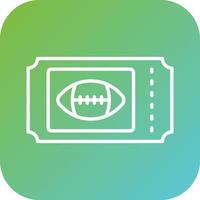 Rugby Ticket Vector Icon Style