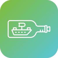 Ship In Bottle Vector Icon Style