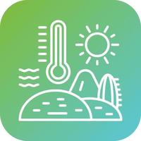 Desert Hot Weather Vector Icon Style