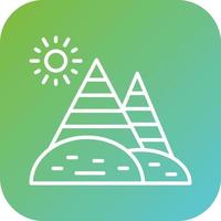 Desert Pyramids Vector Icon Style