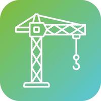 Tower Crane Vector Icon Style