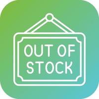 Out Of Stock Vector Icon Style