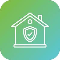 hogar seguridad vector icono estilo