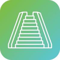 escalera mecánica vector icono estilo