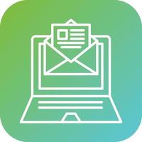 E Newsletter Vector Icon Style