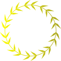 laurel wreath design illustration isolated on transparent background png