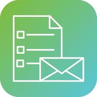 Email List Vector Icon Style