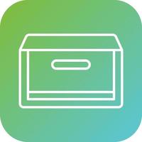 caja vector icono estilo