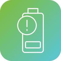 Battery Alert Vector Icon Style