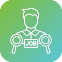 Job Seeker Male Vector Icon Style