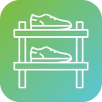 Shoe Shelves Vector Icon Style