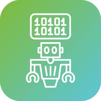 binario código vector icono estilo