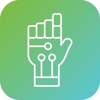 Robot Hand Vector Icon Style