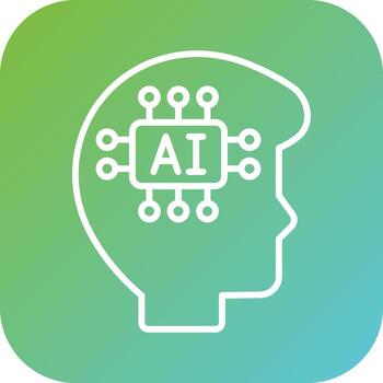 artificial inteligencia vector icono estilo