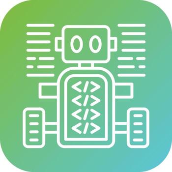 Programmed Robot Vector Icon Style