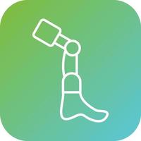 Bionic Leg Vector Icon Style
