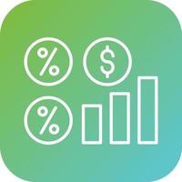 Interest Rates Vector Icon Style