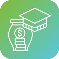 educación ahorros vector icono estilo