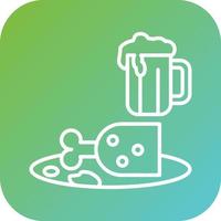 Food and Beer Vector Icon Style