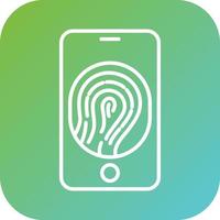Mobile Lock Biometric Vector Icon Style