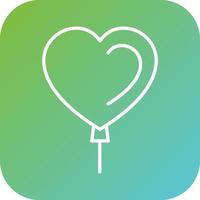 Heart Balloon Vector Icon Style