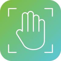 Biometric Hand Vector Icon Style