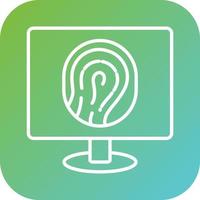 Biometric Computer Vector Icon Style