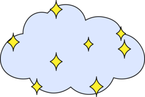 wolkendesignillustration lokalisiert auf transparentem hintergrund png