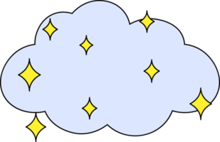 wolkendesignillustration lokalisiert auf transparentem hintergrund png