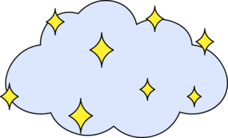 ilustración de diseño de nube aislada sobre fondo transparente png